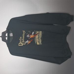 Vtg Ducks Unlimited Marathon Crew Neck Sweatshirt Green